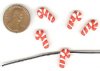 1 7x13mm Ceramic Candy Cane